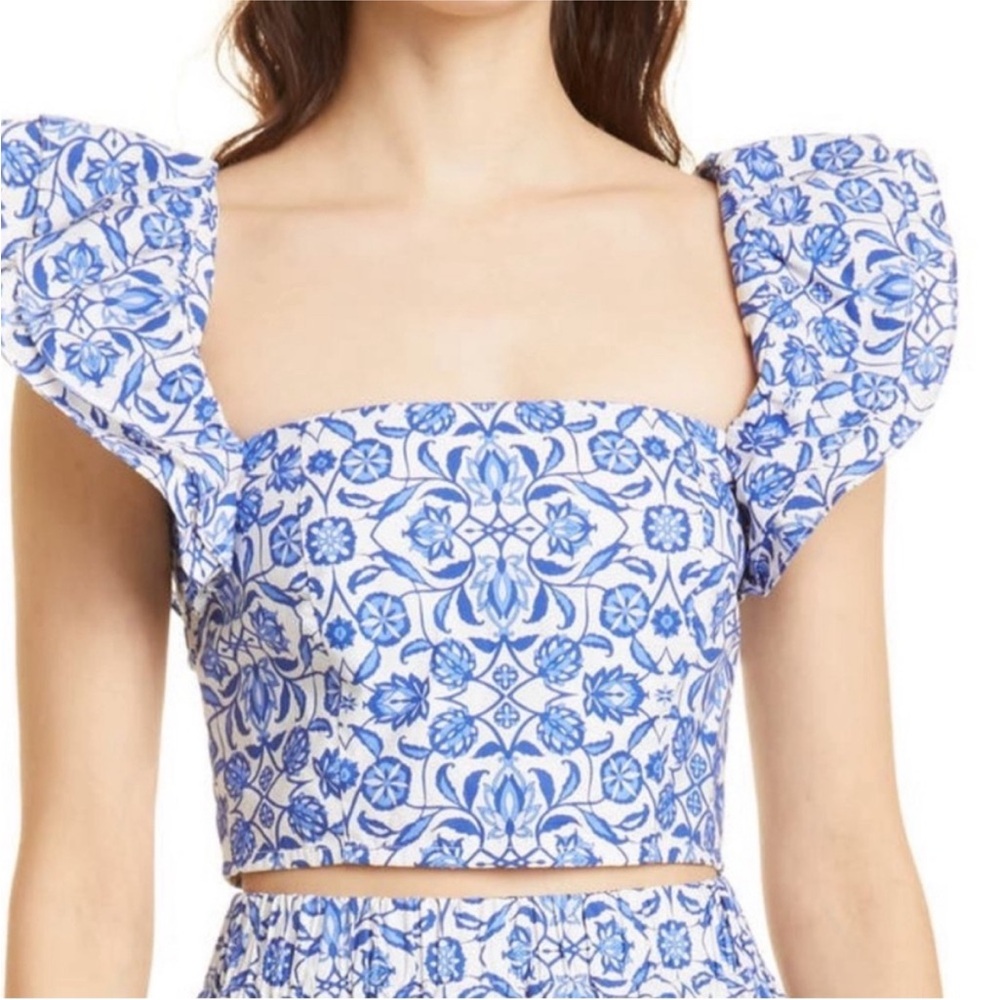 Cara Cara Darby Ruffled Shoulder Top